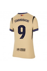 Barcelona Robert Lewandowski #9 Jalkapallovaatteet Naisten Vieraspaita 2025-26 Lyhythihainen
